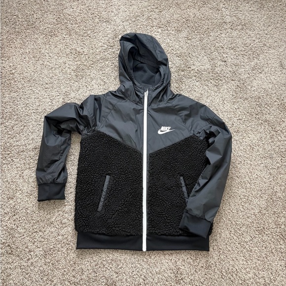 Nike Black Fleece Jacket with White Accents